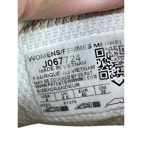 Merrell Vaport Glove 6 Womans tan blue vibram Trail running sneakers Sz 9 - Picture 6 of 16